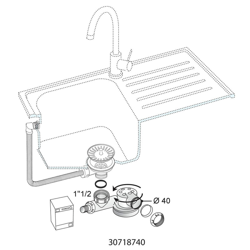 Pipe Wirquin TM100040 Espace Built-in drain (Refurbished D)