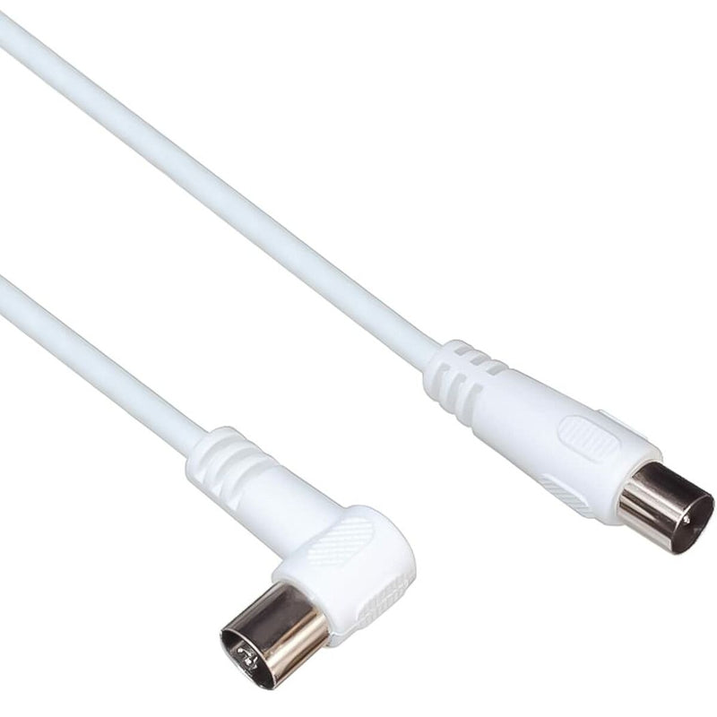 Cable Coaxial Antena TV PremiumCord M/F 90 Blanco (Reacondicionado A)