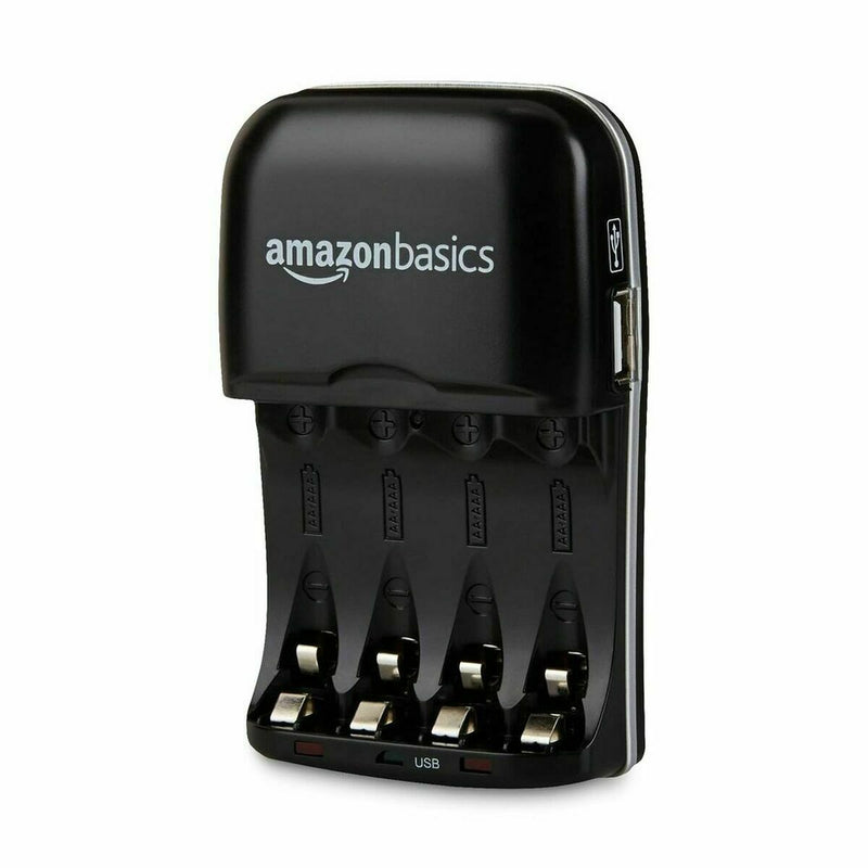 Caricabatterie Amazon Basics V-3299USB-EU Ni-MH Nero (Ricondizionati A)