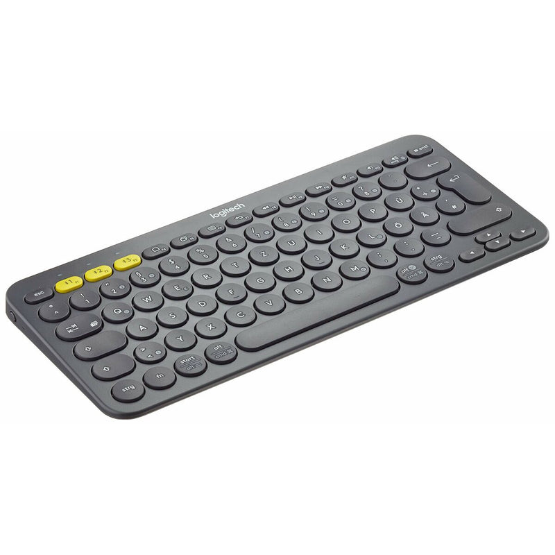 Bluetooth-Tastatur Logitech 920-007566 Qwertz Deutsch Schwarz Grau (Restauriert A)