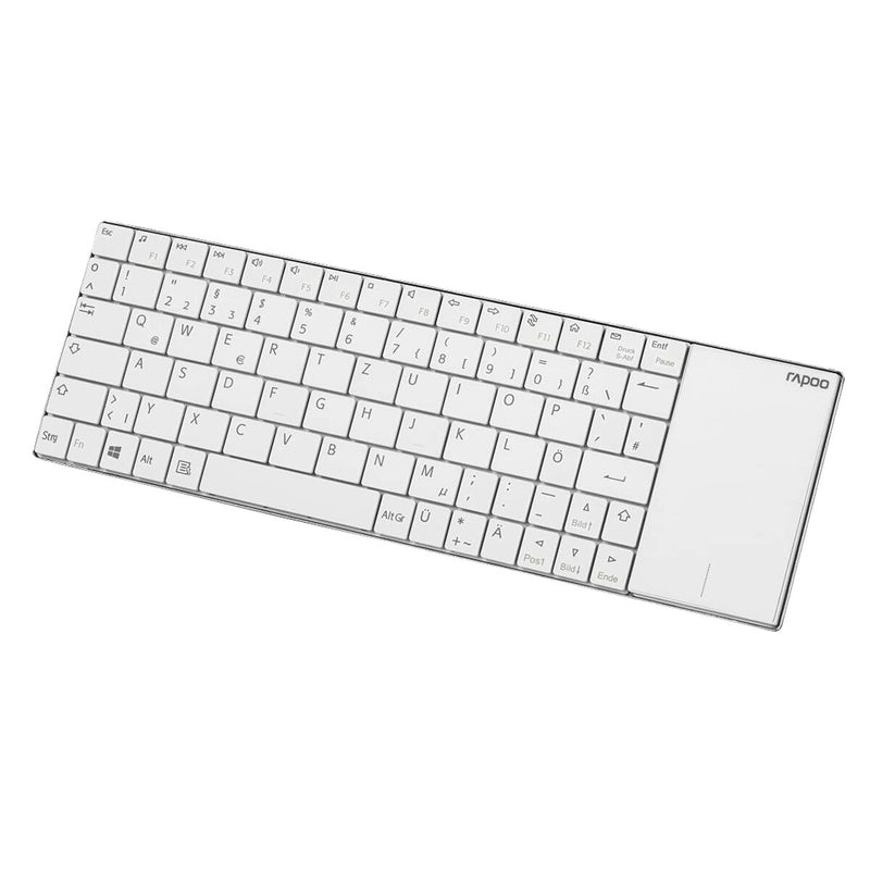 Teclado Inalámbrico Rapoo E2710 Blanco Qwertz Alemán (Reacondicionado A)