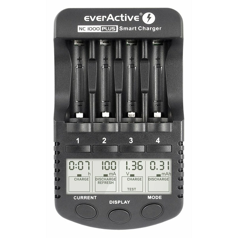 Chargeur de batterie EverActive NC1000Plus (Reconditionné A)