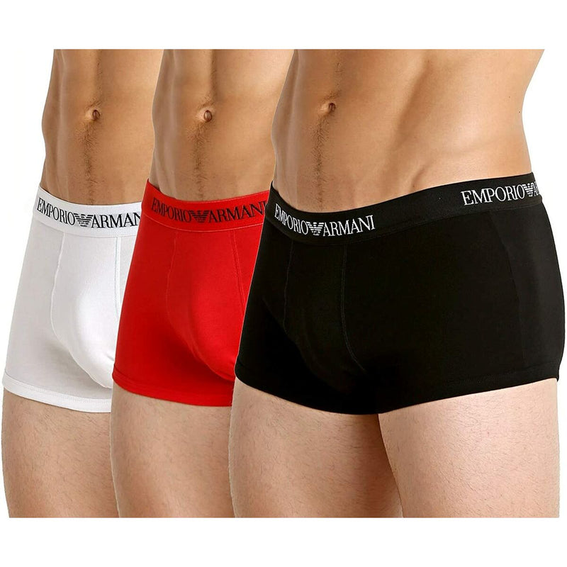 Boxer da Uomo Emporio Armani 111610CC722 L Rosso Nero Bianco (Ricondizionati A)