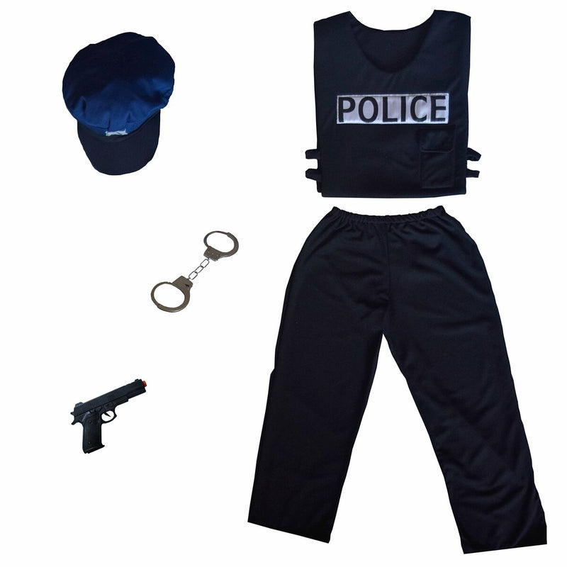 Costume per Bambini Poliziotto Nero (Ricondizionati C)