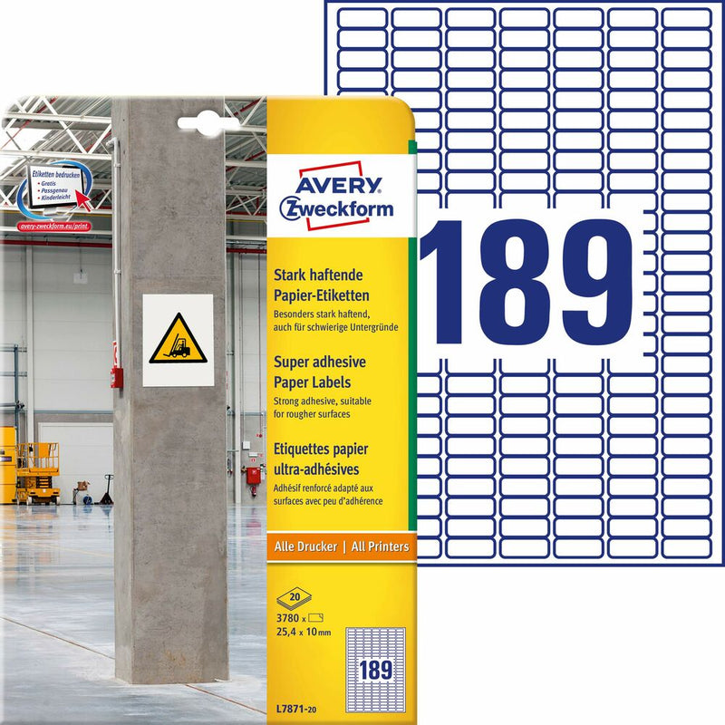 Klebemittel Avery L7871-20 (Restauriert A)