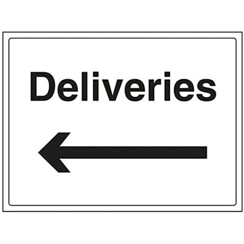 Señal Adhesiva "Deliveries" (40 x 30 cm) (Reacondicionado C)