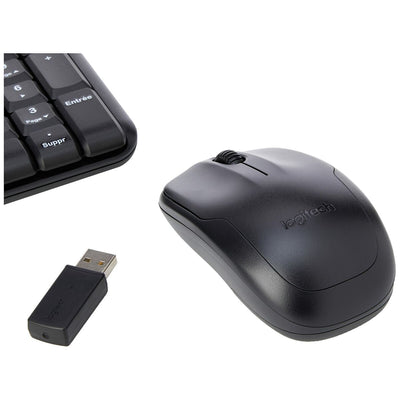 Clavier et souris sans fil Logitech MK220 Noir Français (Reconditionné B)