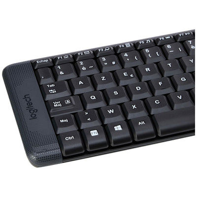 Tastatur mit Drahtloser Maus Logitech MK220 Schwarz Französisch (Restauriert B)