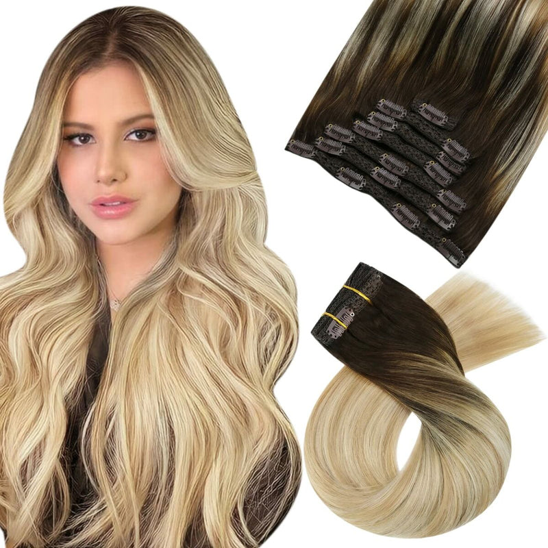 Hair extensions MSCLIP2/27/613-20-1 Brown Blonde (Refurbished A)