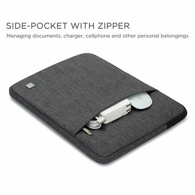 Notebook Case Grey 10,1" Short zip closure (Refurbished B)