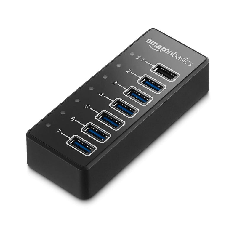 USB Hub Amazon Basics Black (Refurbished B)