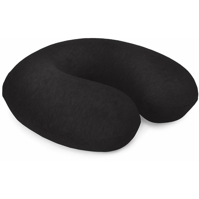 Viscoelastic Neck Pillow with Ergonomic Contours Amazon Basics Black (Refurbished B)