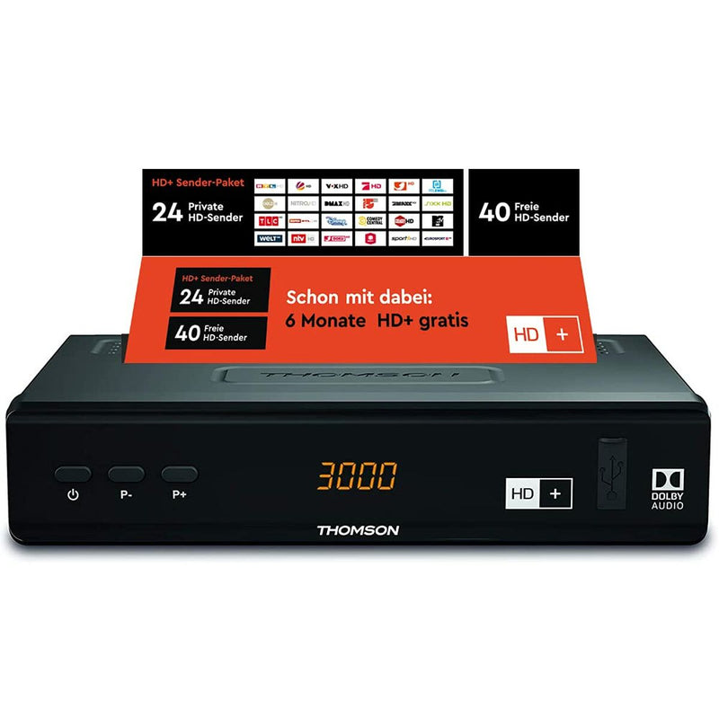 Receptor Satélite Thomson THS844 Negro DVB-S2 (Reacondicionado B)