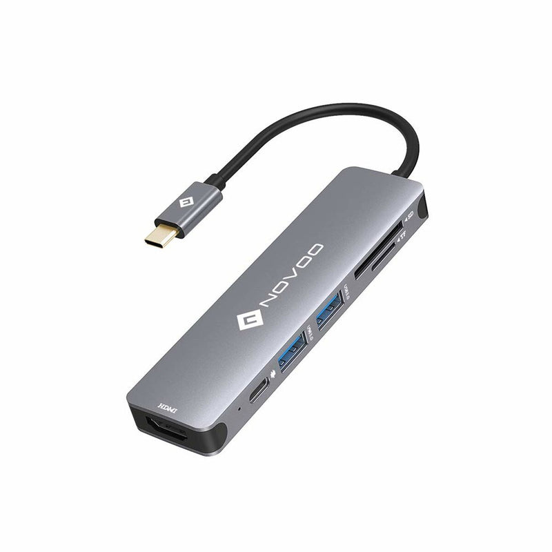 Hub USB Novoo NVHUBSG2U6PXL Grigio (Ricondizionati A)