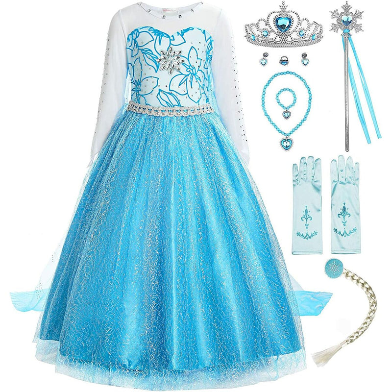 Costume per Bambini Azzurro Principessa 7-8 Anni (Ricondizionati C)