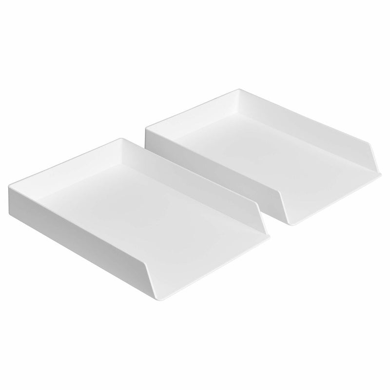 Plateau de qualification Amazon Basics Blanc Plastique 2 Unités (Reconditionné A+)