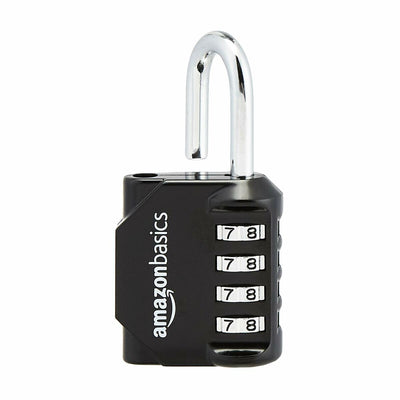 Combination padlock Amazon Basics AB-PL111 Black (Refurbished A)