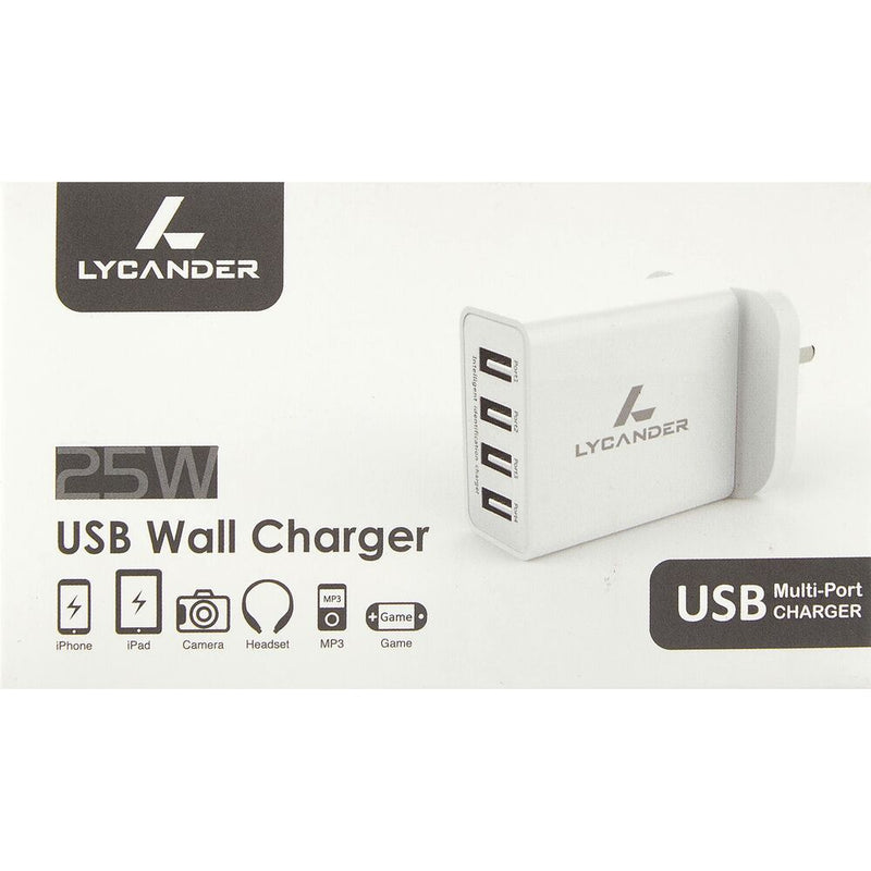 Enchufe de Alimentación Lycander LPS4UK Inglés USB (Reacondicionado A+)