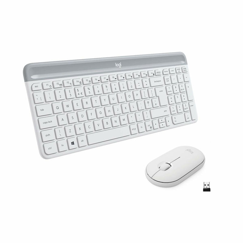 Clavier Logitech MK470 Qwerty Italien Blanc Multicouleur (Reconditionné A)