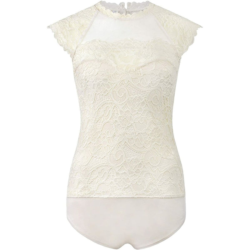 Lacy Bodysuit Stockerpoint Cream M (Refurbished D)