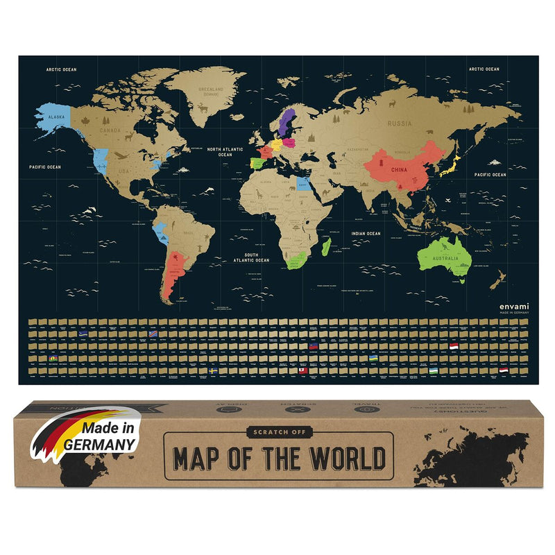 Scratch-Off World Map 68 x 43 cm (Refurbished A+)