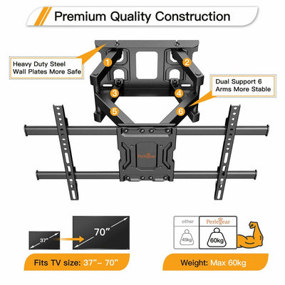 Soporte TV PERLEGEAR PGLF7-E 60Kg 37-70" (Reacondicionado B)