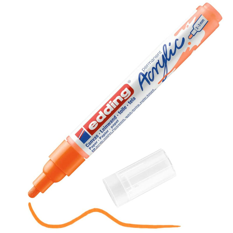 Permanent marker Edding 5100 Acrylic Orange Neon (Refurbished A)