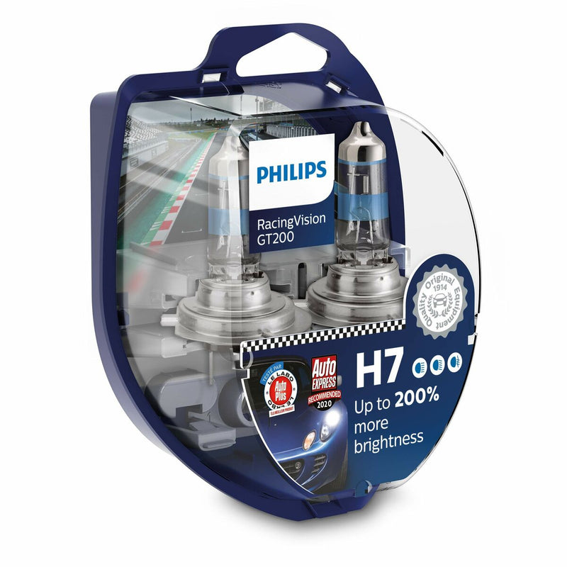 Car Bulb Philips RacingVision GT200 Halogen Bulb Halogen H7 55 W 12 V (2 Units) (Refurbished A)