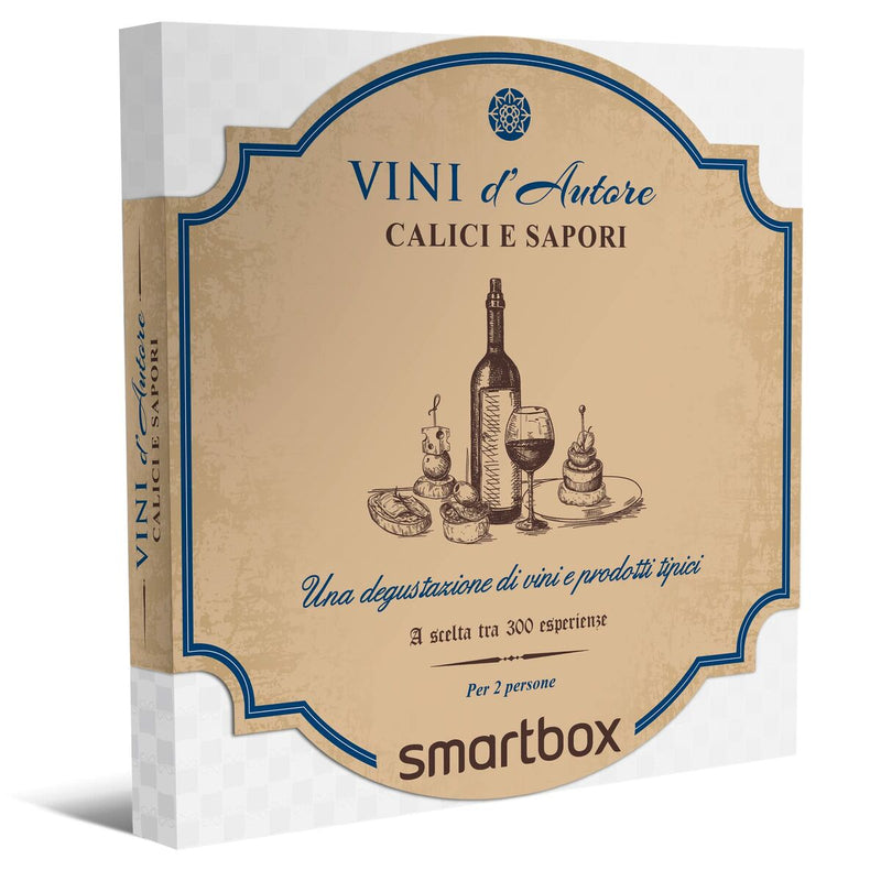 Pacco Regalo Smartbox 1 Degustazione di Vini e Prodotti Tipici per 2 Persone (Ricondizionati A+)