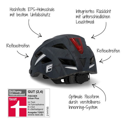 Casque de Cyclisme pour Adultes Fischer Brooklyn 52-59 cm Lumière LED (Reconditionné B)