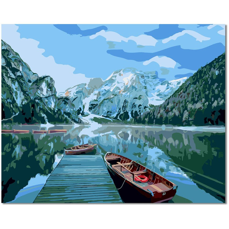 Set di colori Italia Lago Di Braies-1 (40 x 50 cm) (Ricondizionati B)