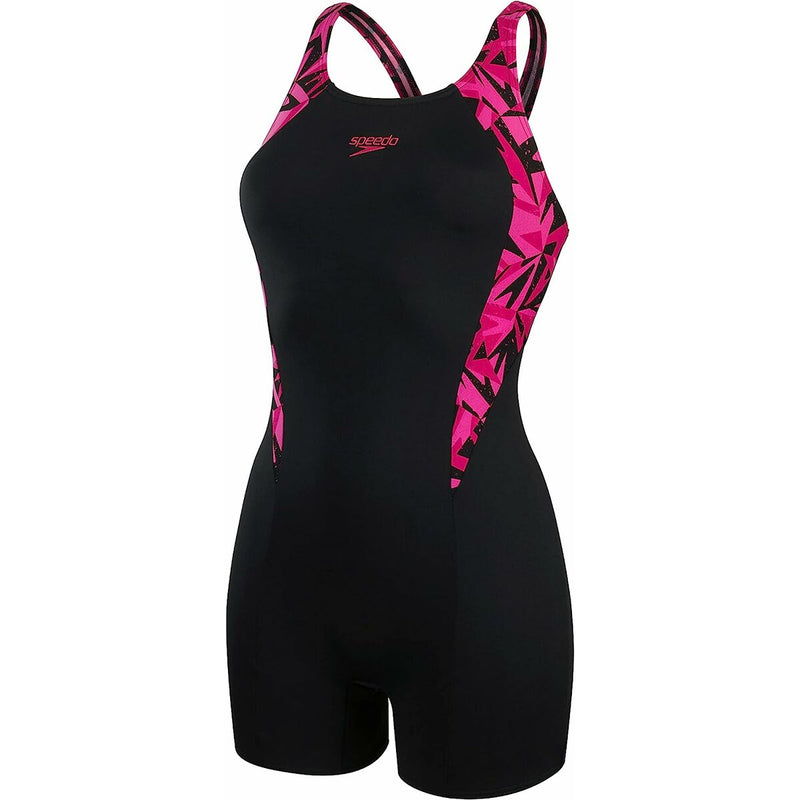 Damen Badeanzug Speedo Schwarz/Rosa 34 (Restauriert A)