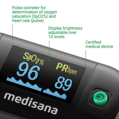 Oxímetro de Pulso Medisana PM 100 (Reacondicionado B)