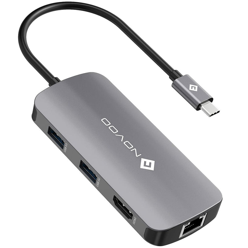 Hub USB Novoo NVHUB1R7PDNS Schwarz 100 W (Restauriert A)