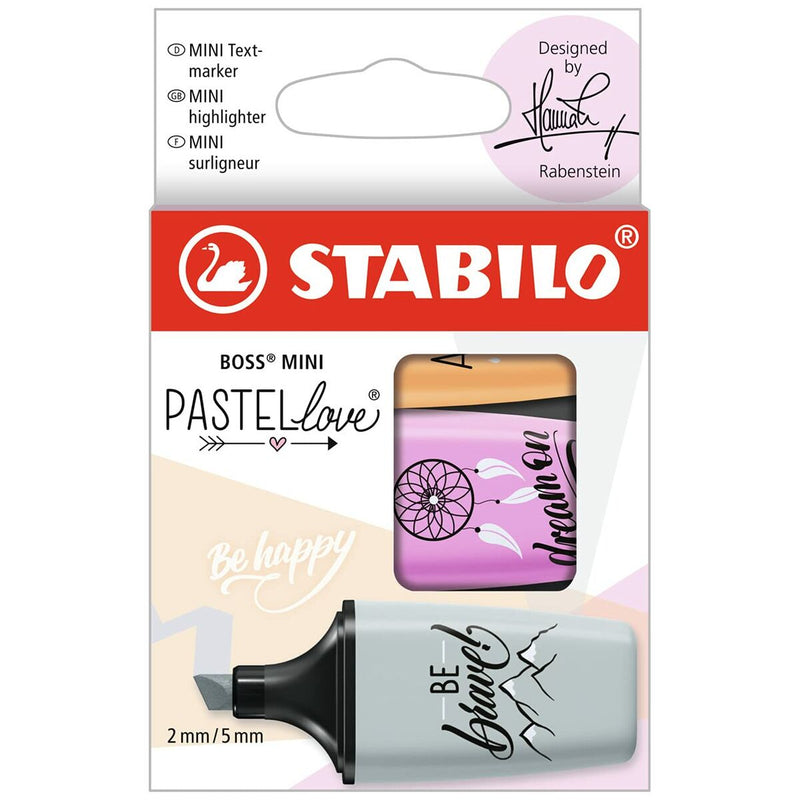 Highlighter Stabilo Pastel Love 3 Pieces (Refurbished D)