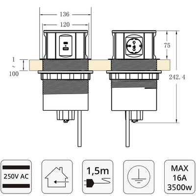 Regleta ELBE (Reacondicionado C)