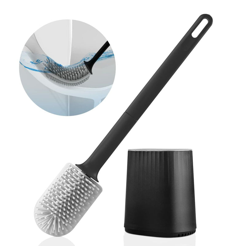 Brosse de salle de wc Noir Silicone (Reconditionné B)