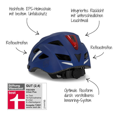 Adult's Cycling Helmet Fischer LED Light Visor (Refurbished A)