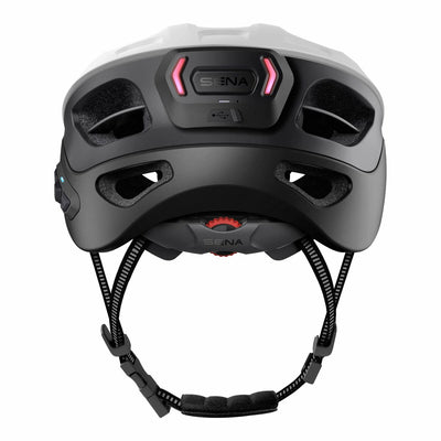 Adult's Cycling Helmet Sena Bluetooth Size S White LED Light (Refurbished A+)