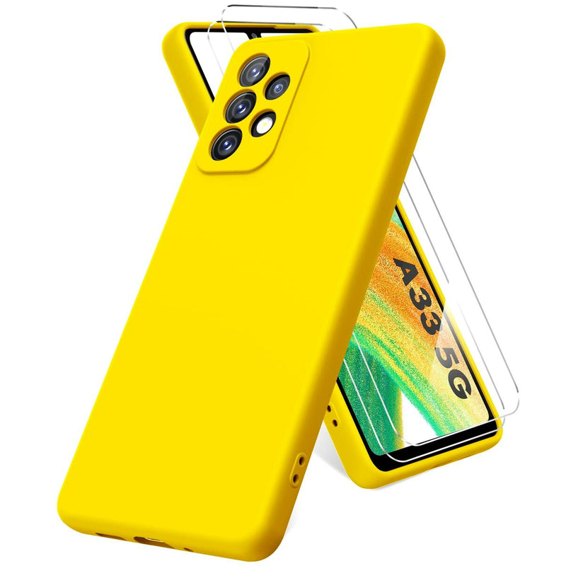 Custodia per Cellulare Samsung Galaxy A33 5G Silicone Giallo (Ricondizionati A)