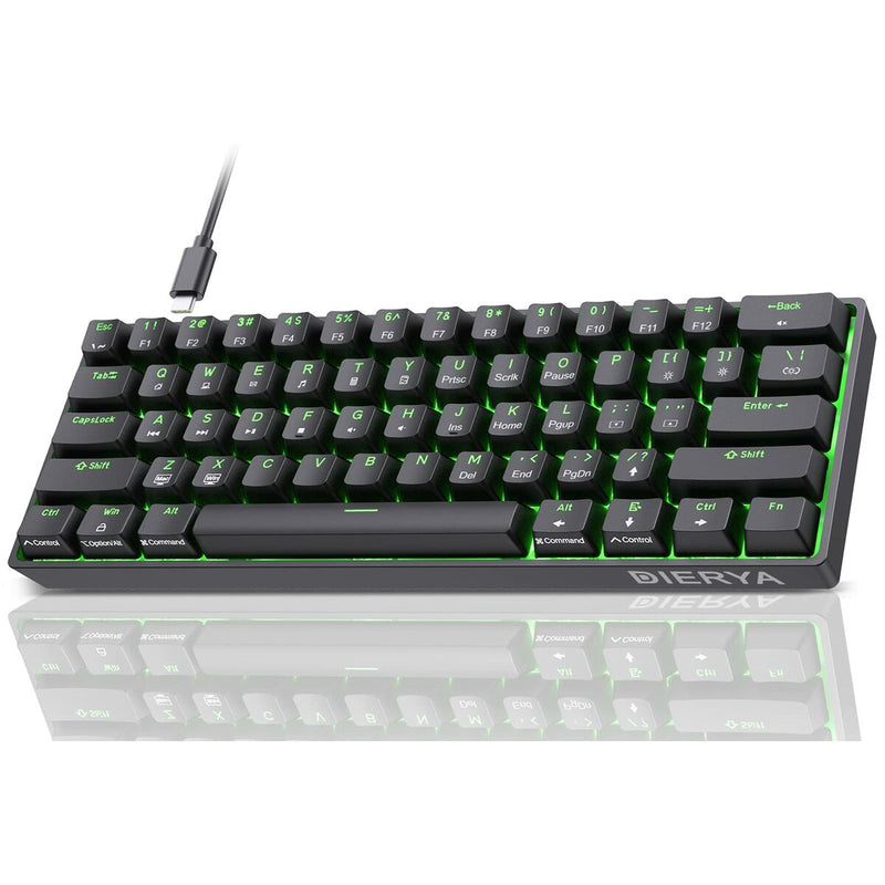 Tastatur DK61 Schwarz QWERTY (Restauriert A)