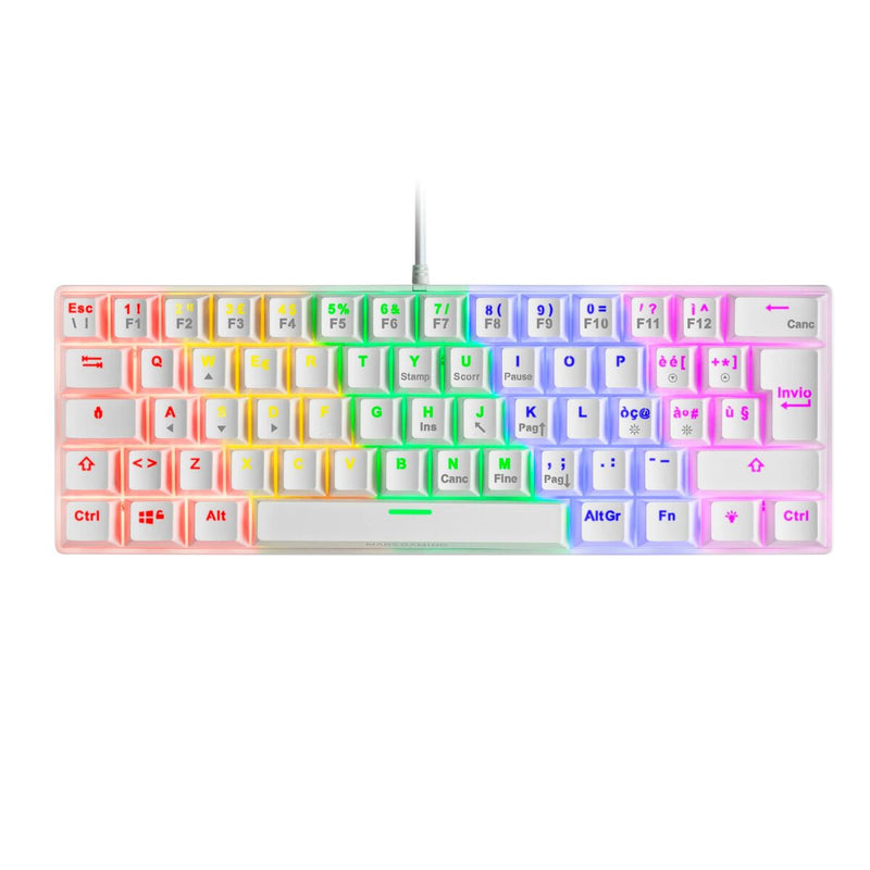 Keyboard Mars Gaming RGB Male Mechanic Italian White (Refurbished A)