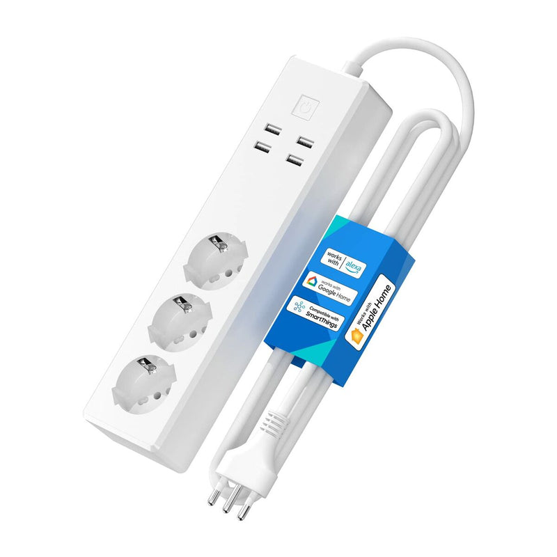 Schuko 3 Way Multi-socket Adapter Meross (Refurbished A+)