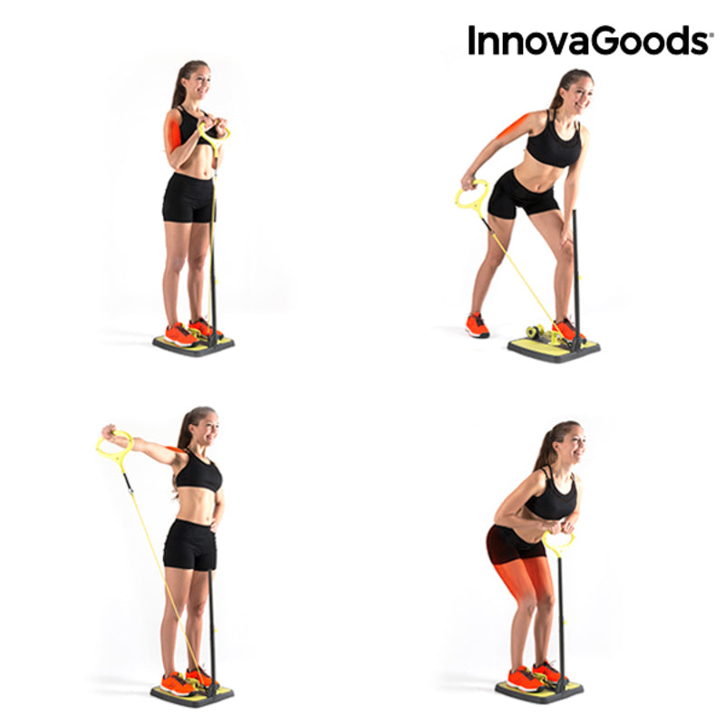 Plataforma Vibratoria de Entrenamiento con Accesorios y Guía de Ejercicios InnovaGoods IG117209 (Reacondicionado A)