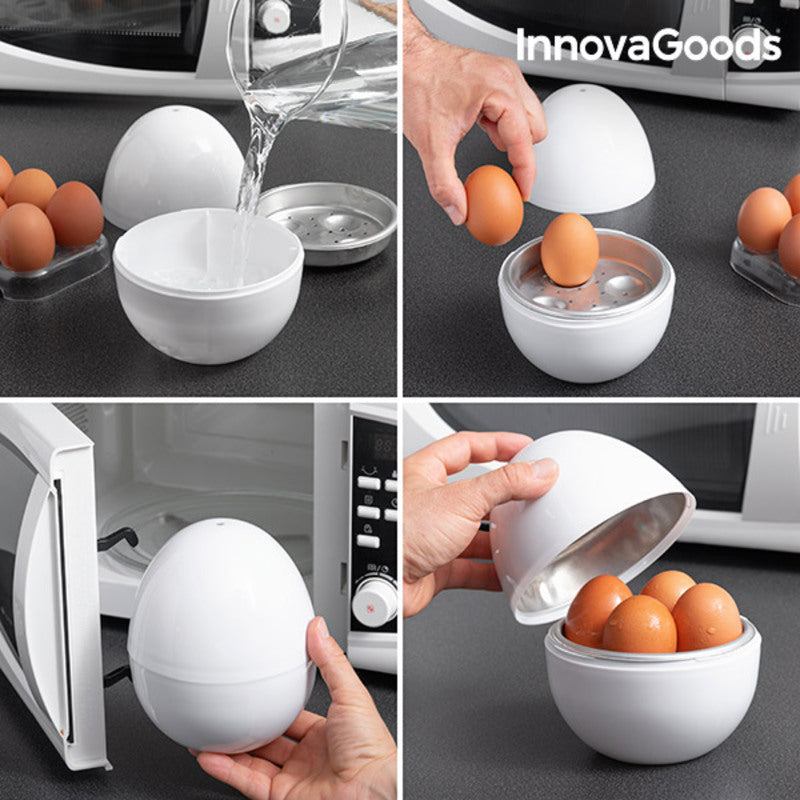 Microwave Egg Boiler with Recipe Booklet Boilegg InnovaGoods ‎Bb_V0101051 White (Refurbished A+)