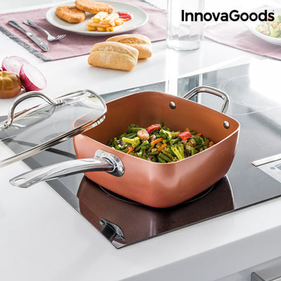 Set di Padelle Multiuso 5 in 1 Copper InnovaGoods Coppans Alluminio 4 Pezzi (Ricondizionati A+)