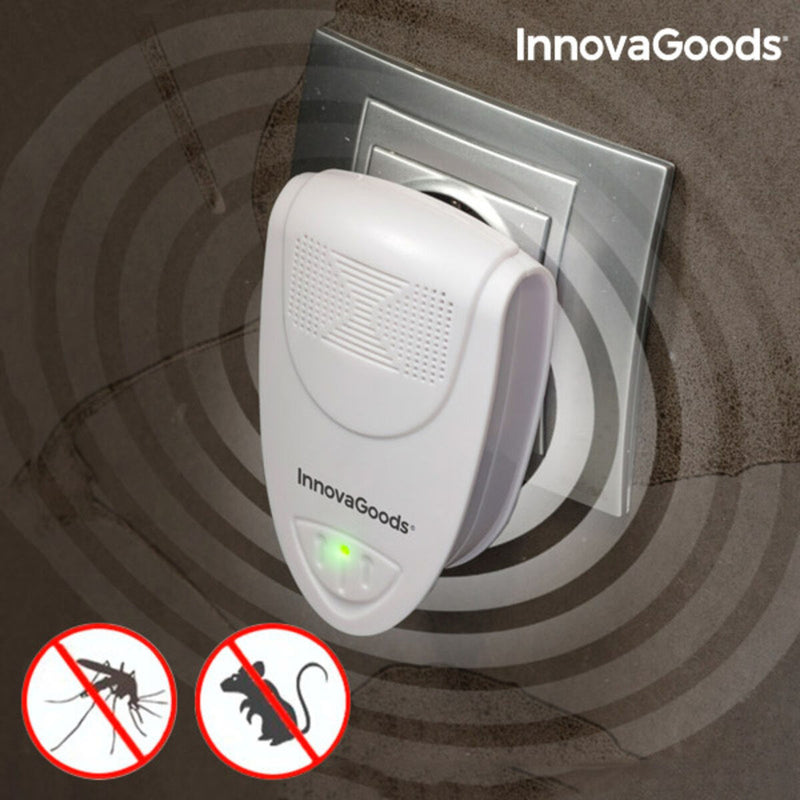 Ahuyentador Ultrasónico de Insectos y Roedores Mini InnovaGoods Plástico (Reacondicionado A)