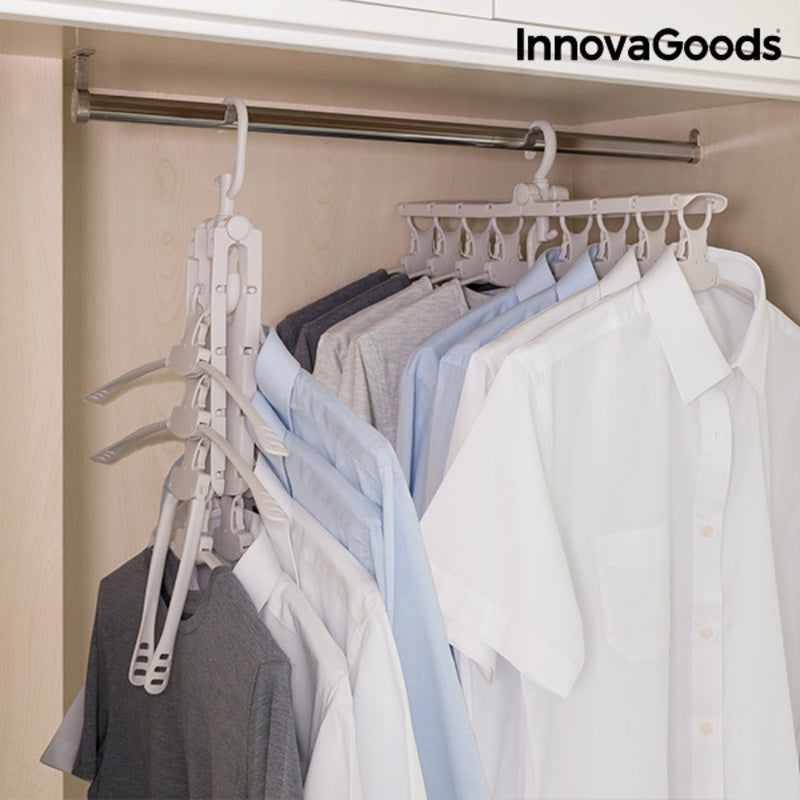 Set of Clothes Hangers InnovaGoods White 8in1 (Refurbished B)