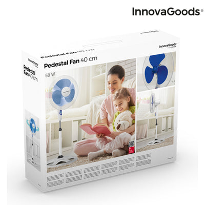 Ventilatore a Piantana InnovaGoods Azzurro 50 W (Ricondizionati A)