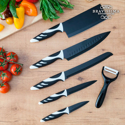 Coltello da tavola Cecotec Swiss Chef Nero 6 Pezzi (Ricondizionati B)